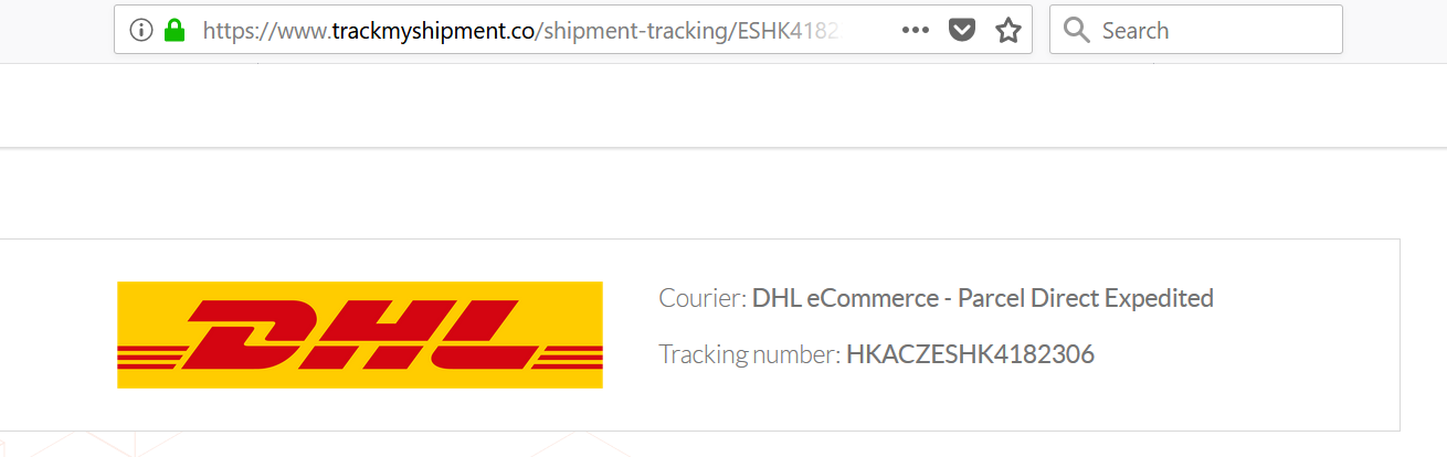 Dhl track shipment